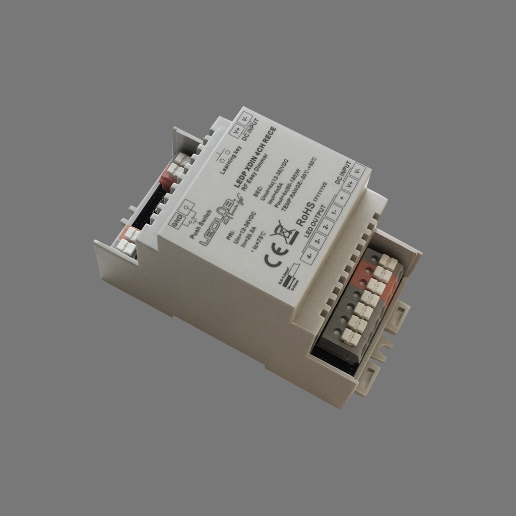 4 CHANNEL DIN RAIL RF RECEIVER 