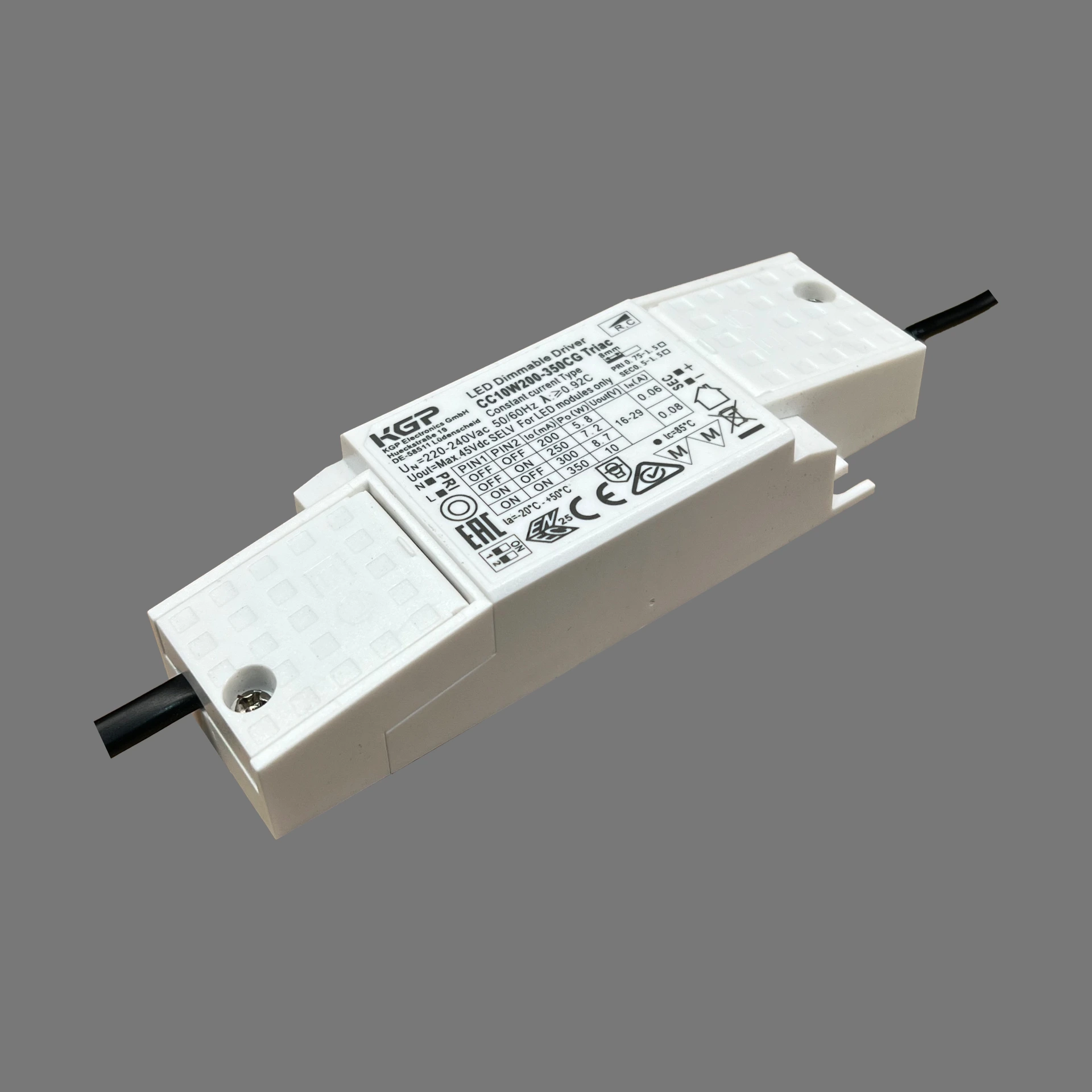 POWER SUPPLY 200/350mA 10W