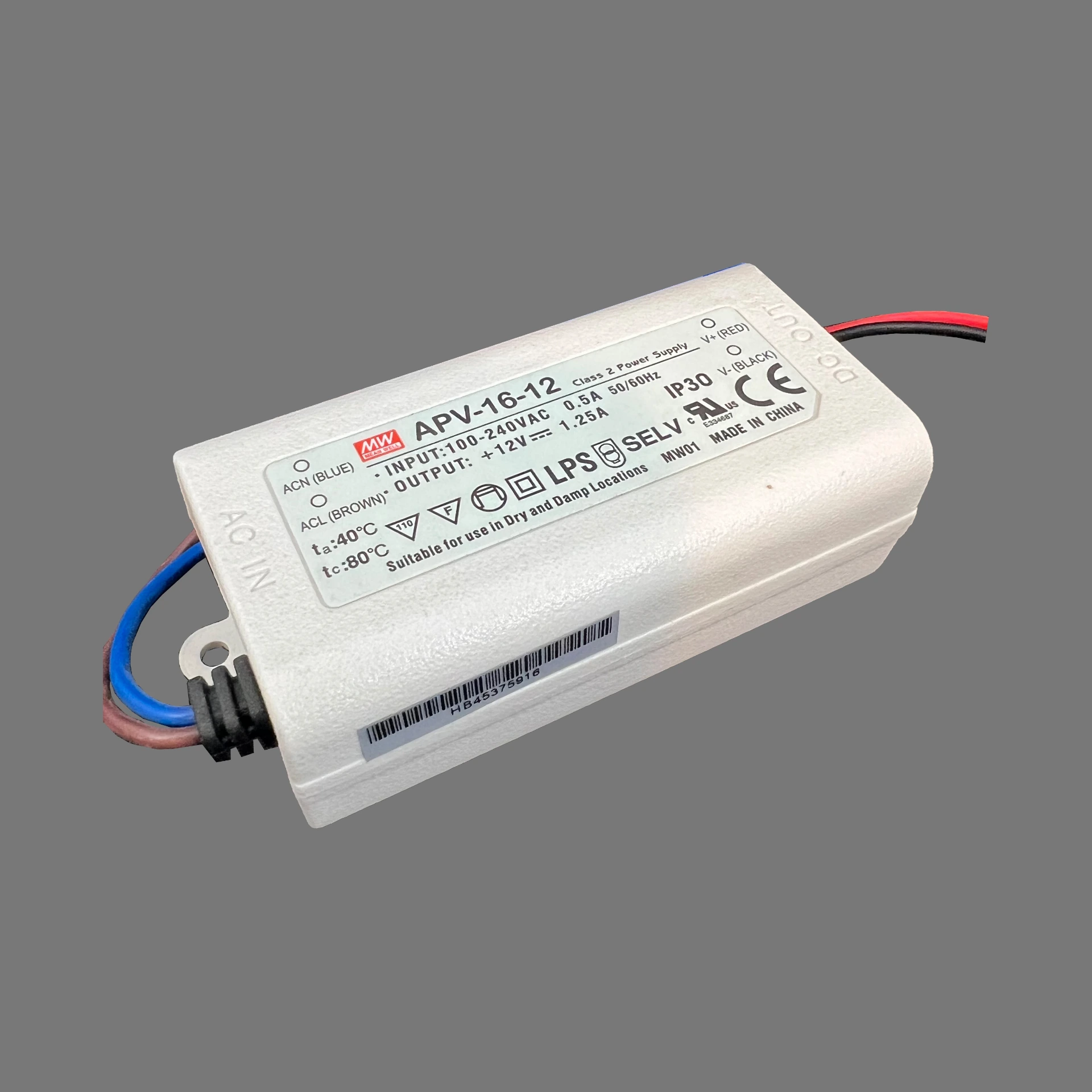 POWER SUPPLY 12VDC 16W