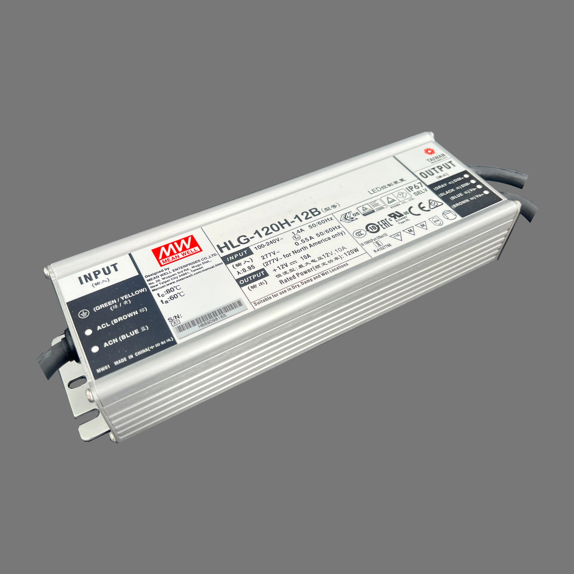 POWER SUPPLY 12VDC 120W